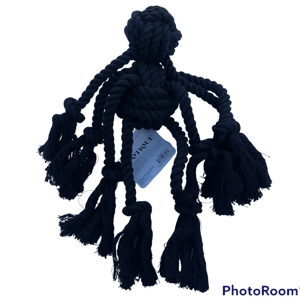 NWT Gothic Halloween spider rope dog toy 14”